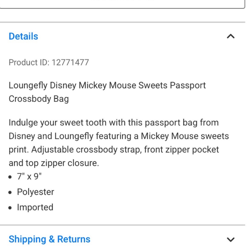 Loungefly Disney Mickey Mouse Sweets crossbody bag - Picture 14 of 14